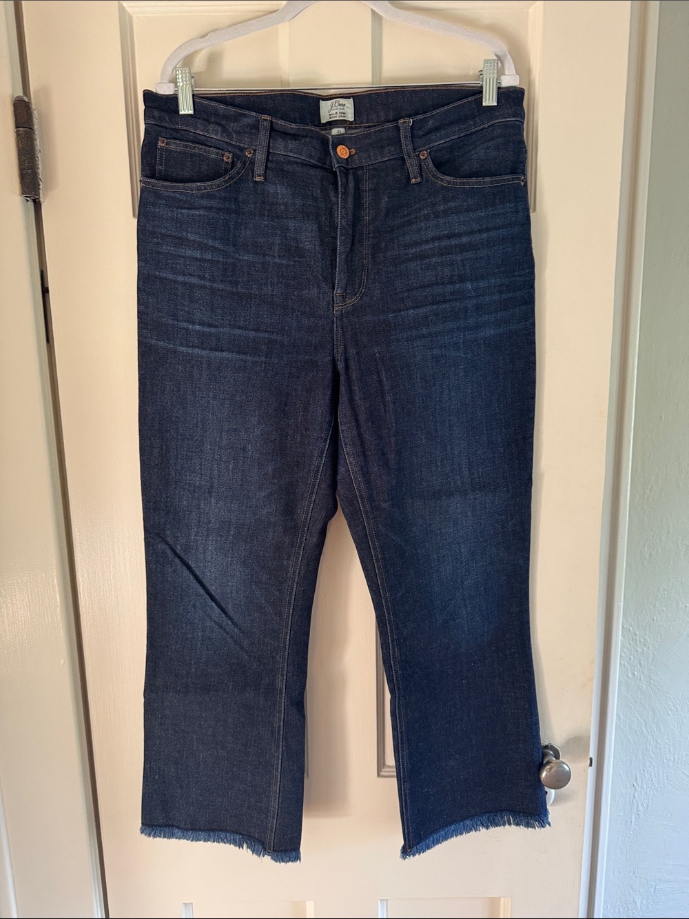 J. Crew Billie Demi Boot Crop Dark Wash Women's Straight Jeans